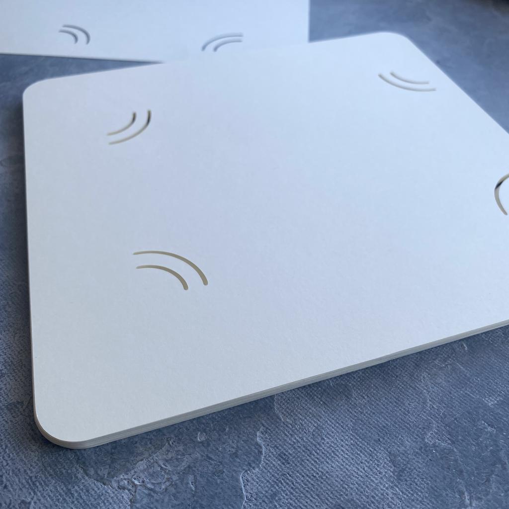 ПОД ЗАКАЗ! Лист для фотоальбома 18,5х20 см с прорезями под фото 10х15 см - Слоновая кость