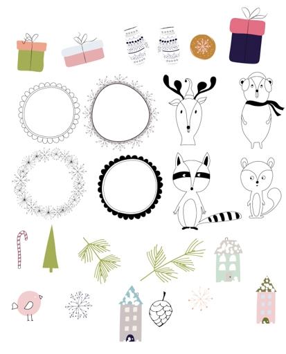 Набор высечек "Время снежинок" от Polkadot, 25 элементов