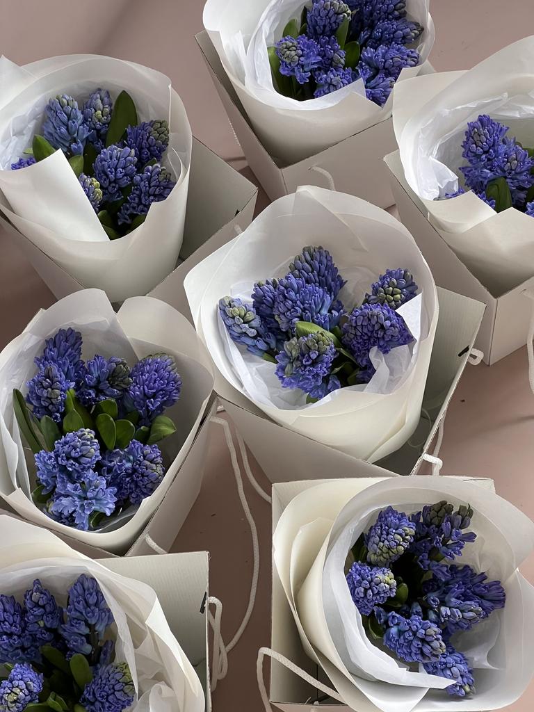 МОНОБУКЕТ из 7 гиацинтов