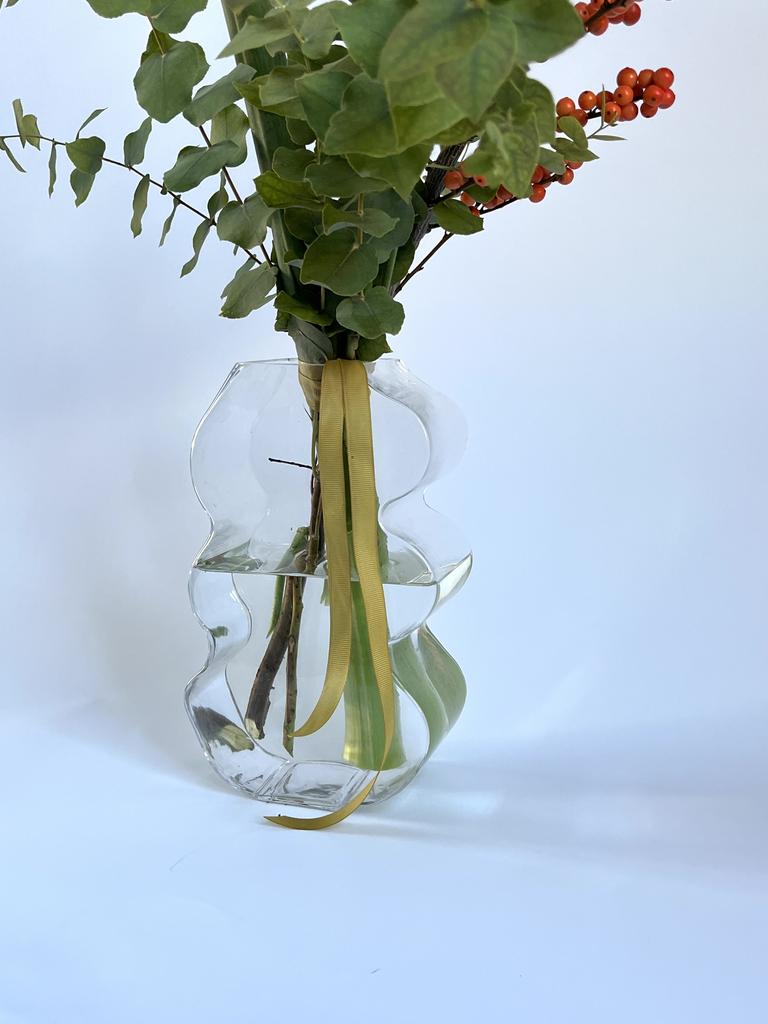 Ваза Wavy + цветы