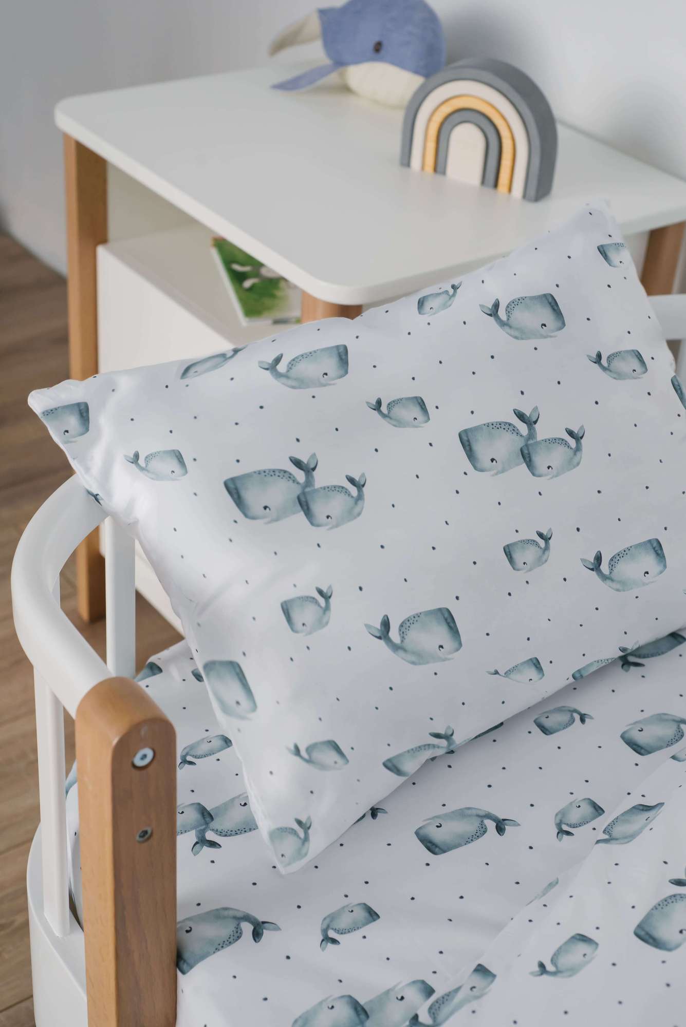 Детское постельное бельё  из сатина "Мама Кит"