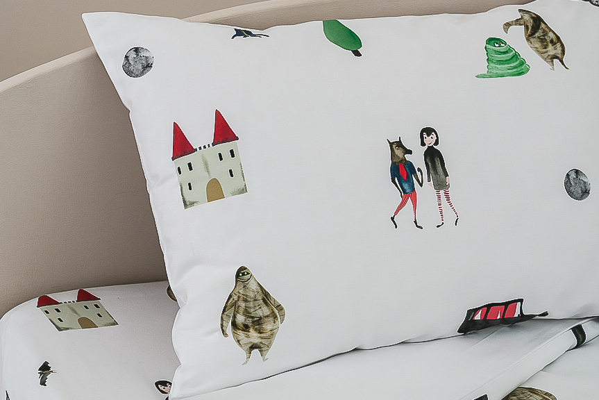 Детское постельное белье из сатина "Монстрики"