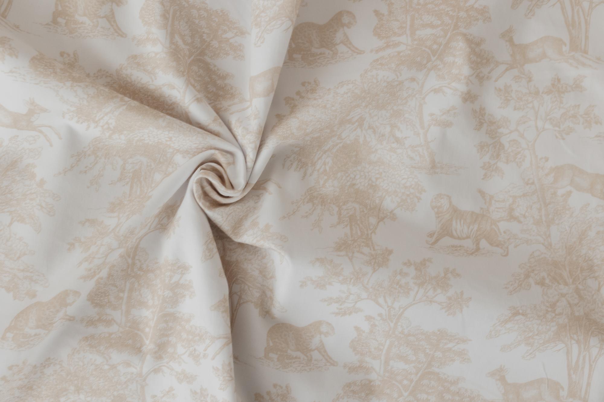 Детское постельное белье из сатина "Саванна" в песочном оттенке