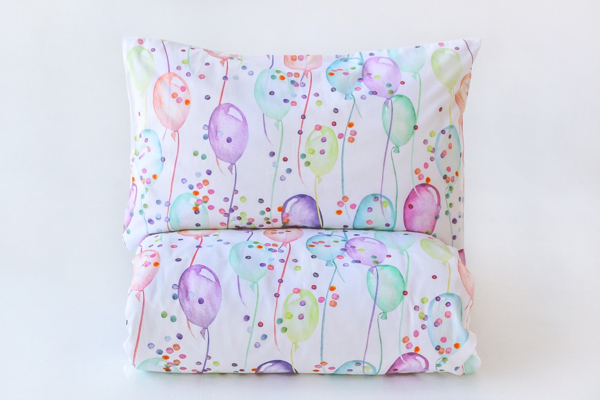 Детское постельное бельё из сатина "Воздушные шарики"