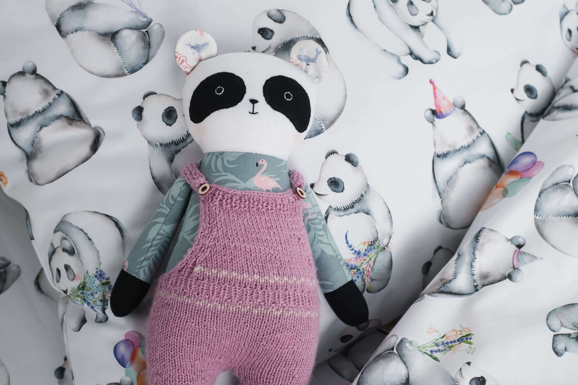 Детское постельное бельё из сатина "Мишки-Панда"