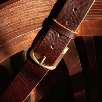 Коричневый классический ремень из натуральной кожи