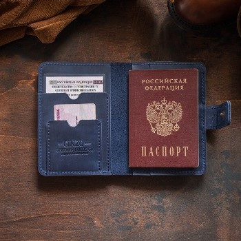 ЧЕЙЗ - обложка для автодокументов и паспорта цвет Синий Океан