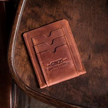 ДРИФТ - кожаная обложка для автодокументов цвет Коньяк