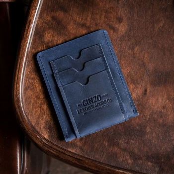 ДРИФТ - кожаная обложка для автодокументов цвет Синий Океан