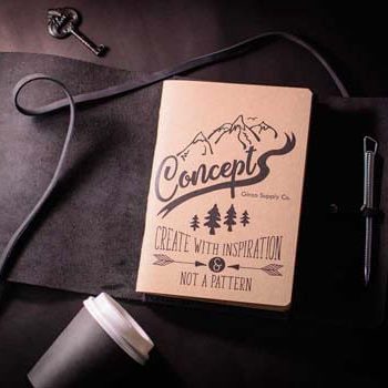 Черный кожаный блокнот а5 со сменными тетрадями