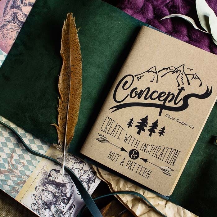 Зеленый кожаный блокнот а5