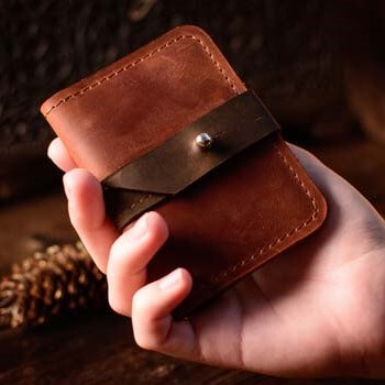 TINY - картхолдер кожаный цвет Коньяк