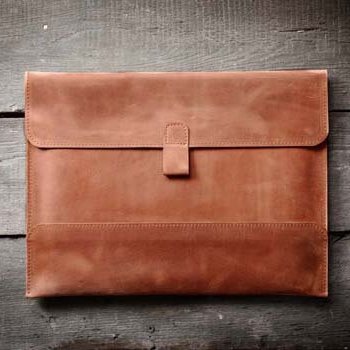 Кожаная папка для документов ручной работы