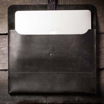 Кожаная папка для документов ручной работы