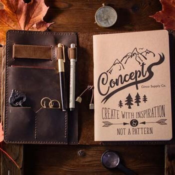 Блокнот из кожи -LEGACY- со сменными тетрадями А5 цвет Шоколад