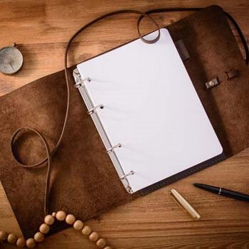 Шоколадный кожаный блокнот а5