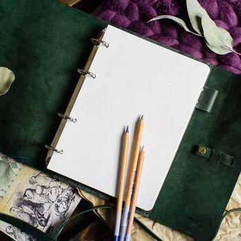 Зеленый блокнот а5 на кольцах