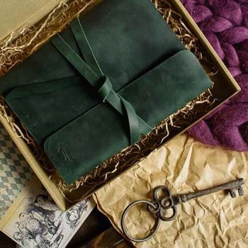 Зеленый блокнот а5 на кольцах