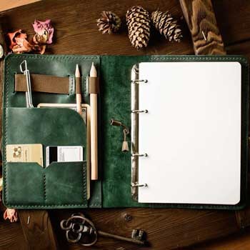Блокнот из натуральной кожи