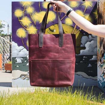 Бордовая женская сумка