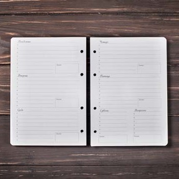 Блок еженедельника А5 недатированный