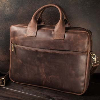 Сумка из кожи для ноутбука