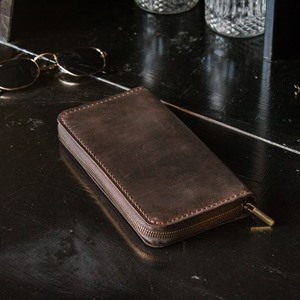 Портмоне из натуральной кожи шоколадного цвета