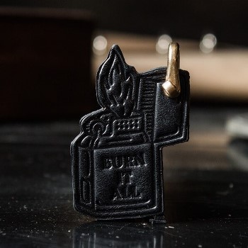 Брелок кожаный "ЖГИ" цвет Черный