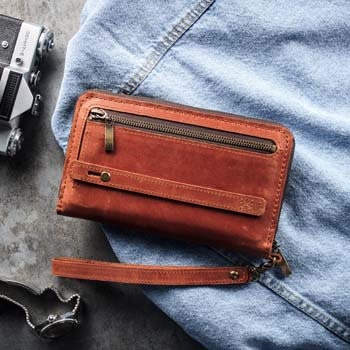 Клатч мужской портмоне на молнии