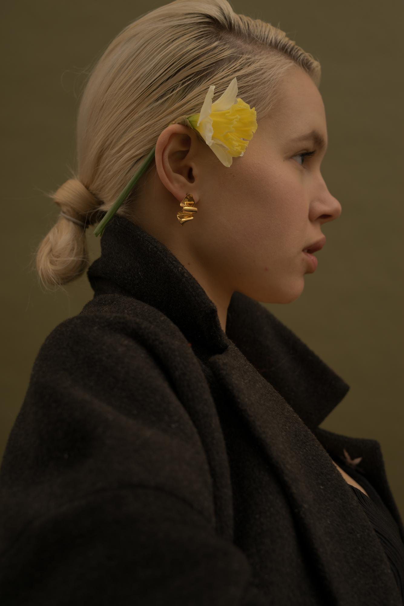 Серьги 'Kindness' позолота