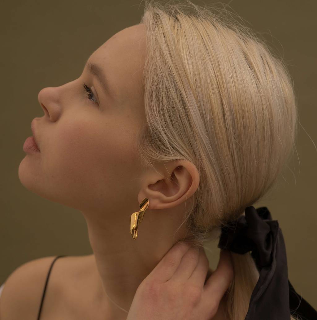 Серьги 'Virtue' позолота