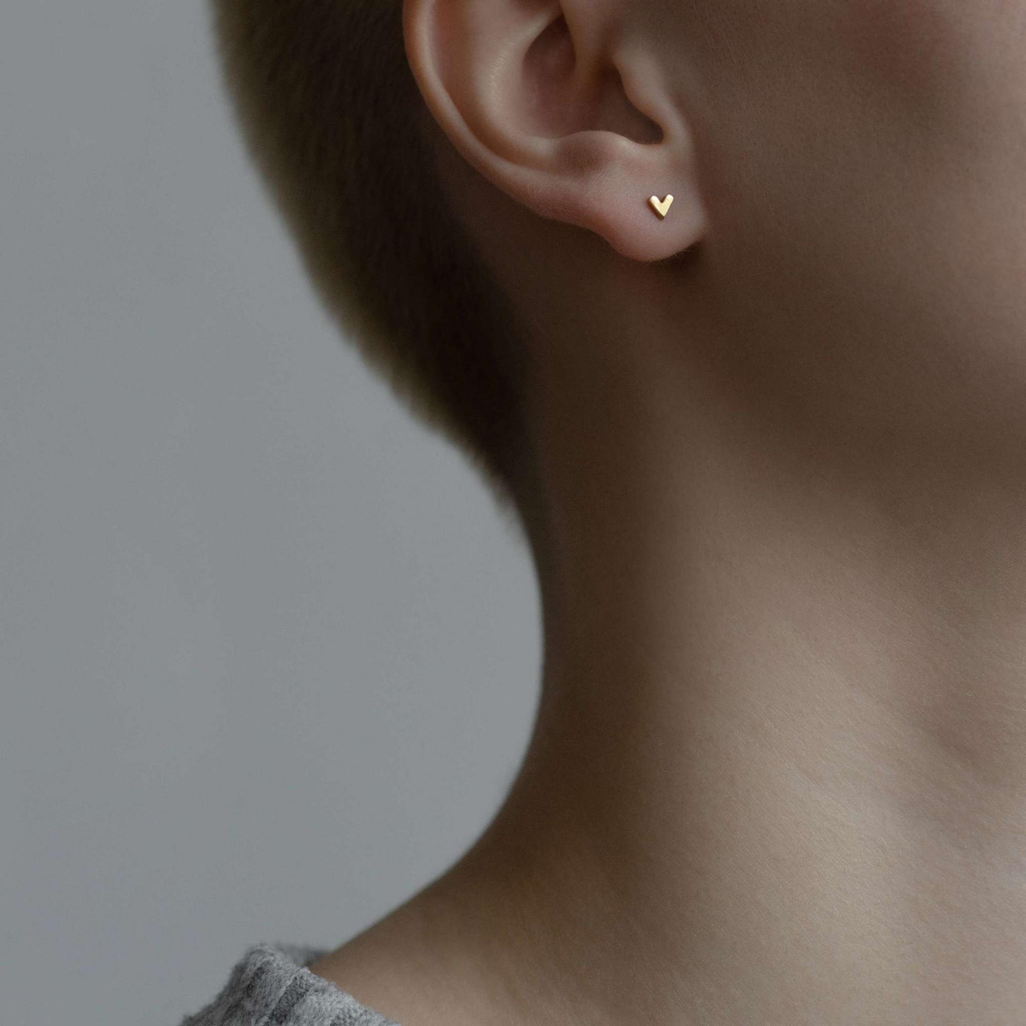 Пусет 'Filled Heart' позолота