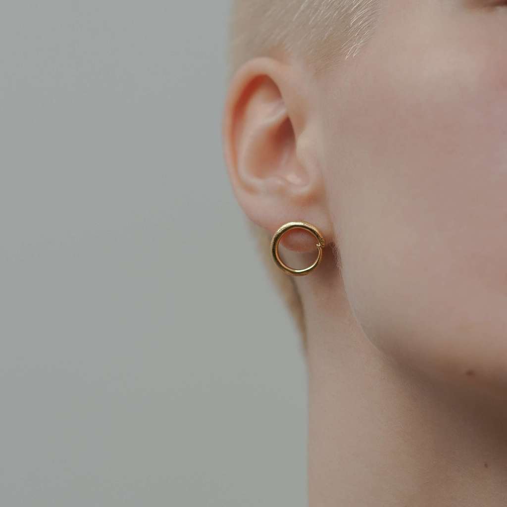 Cерьги-пусеты 'Meditation' позолота