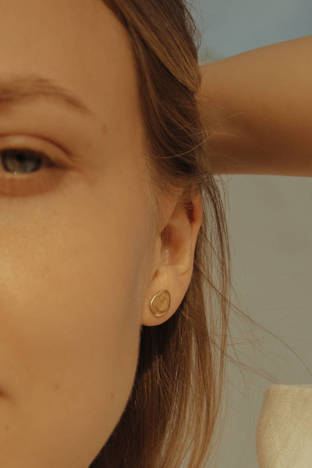 Cерьги-пусеты 'Insight' позолота