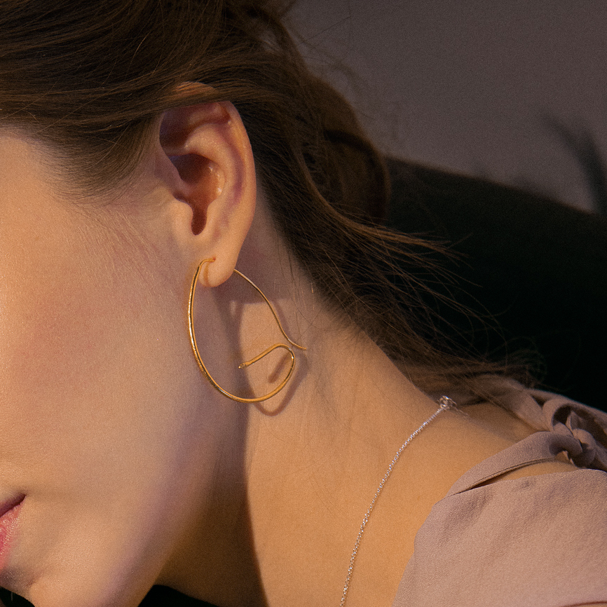 Серьга 'Awakening' позолота