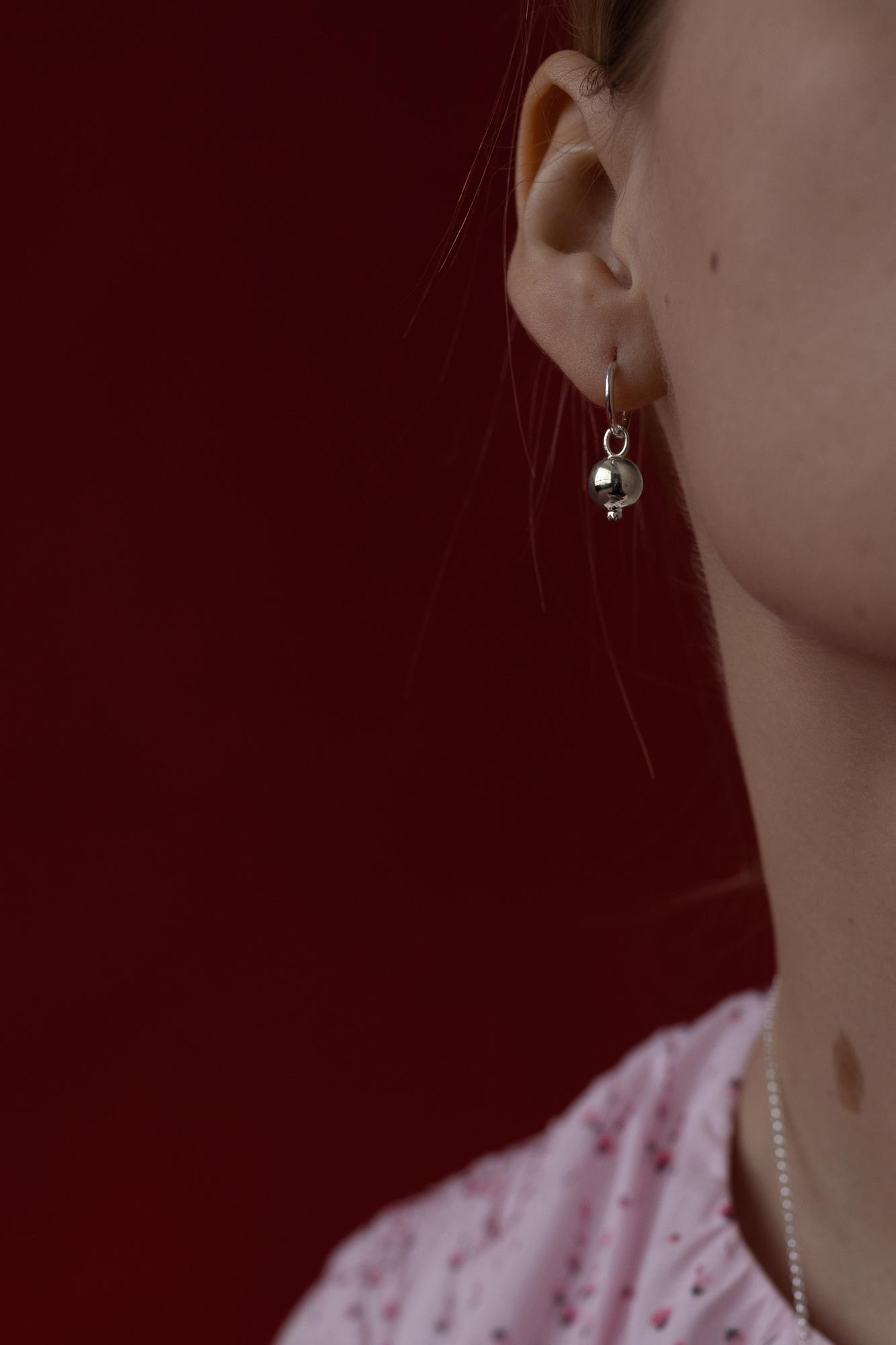 Серьга 'Pomegranate' серебро