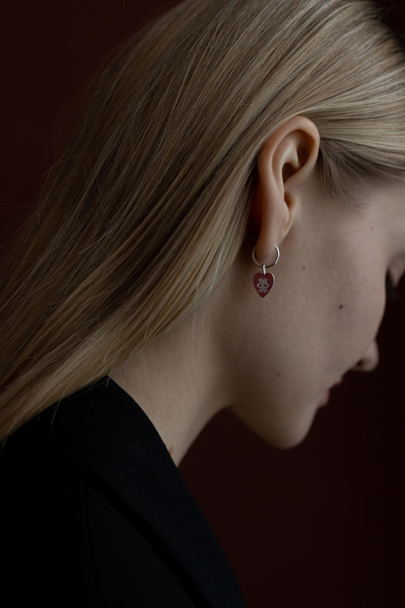 Серьга 'Third eye' серебро