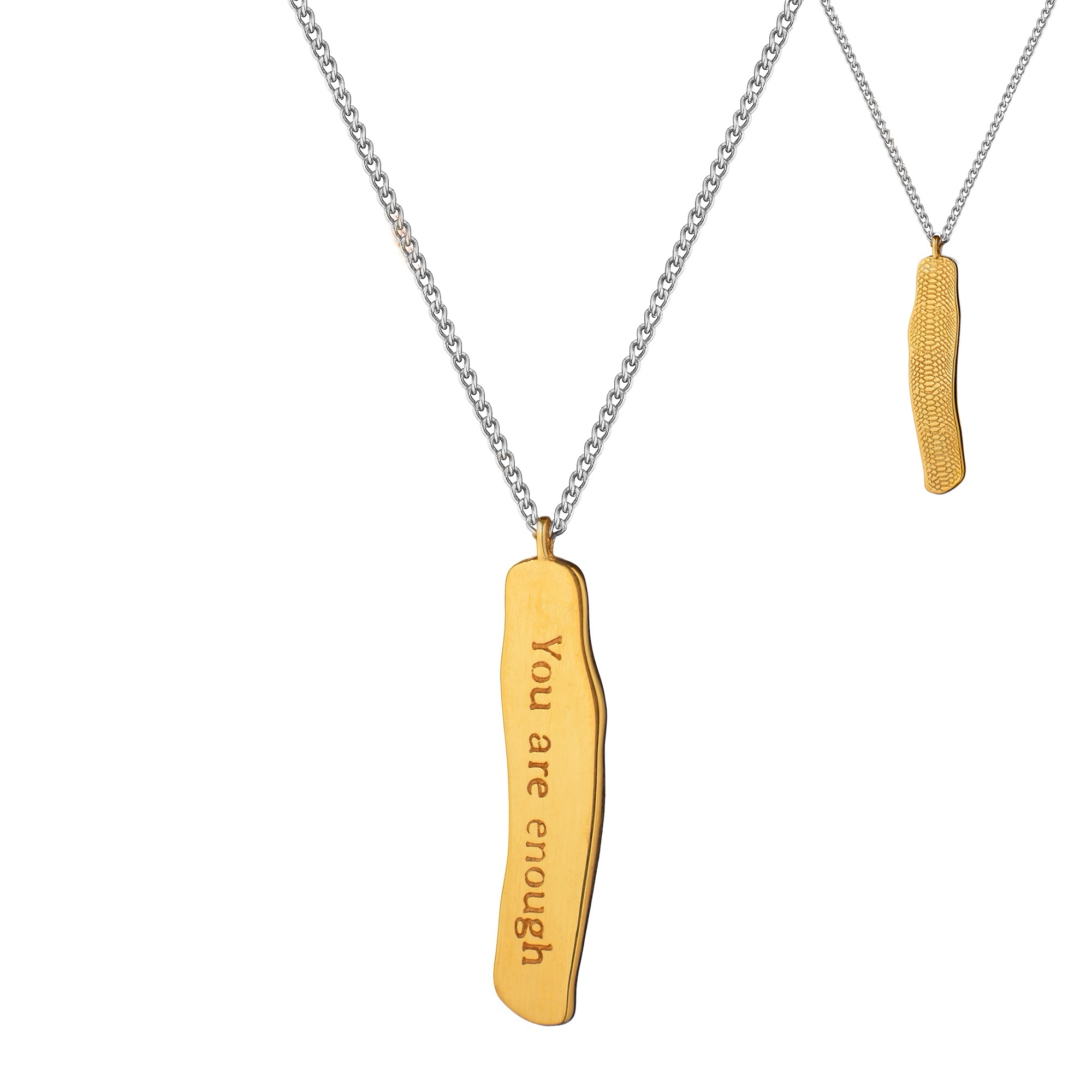 Подвеска 'Affirmation' позолота на серебряной цепи