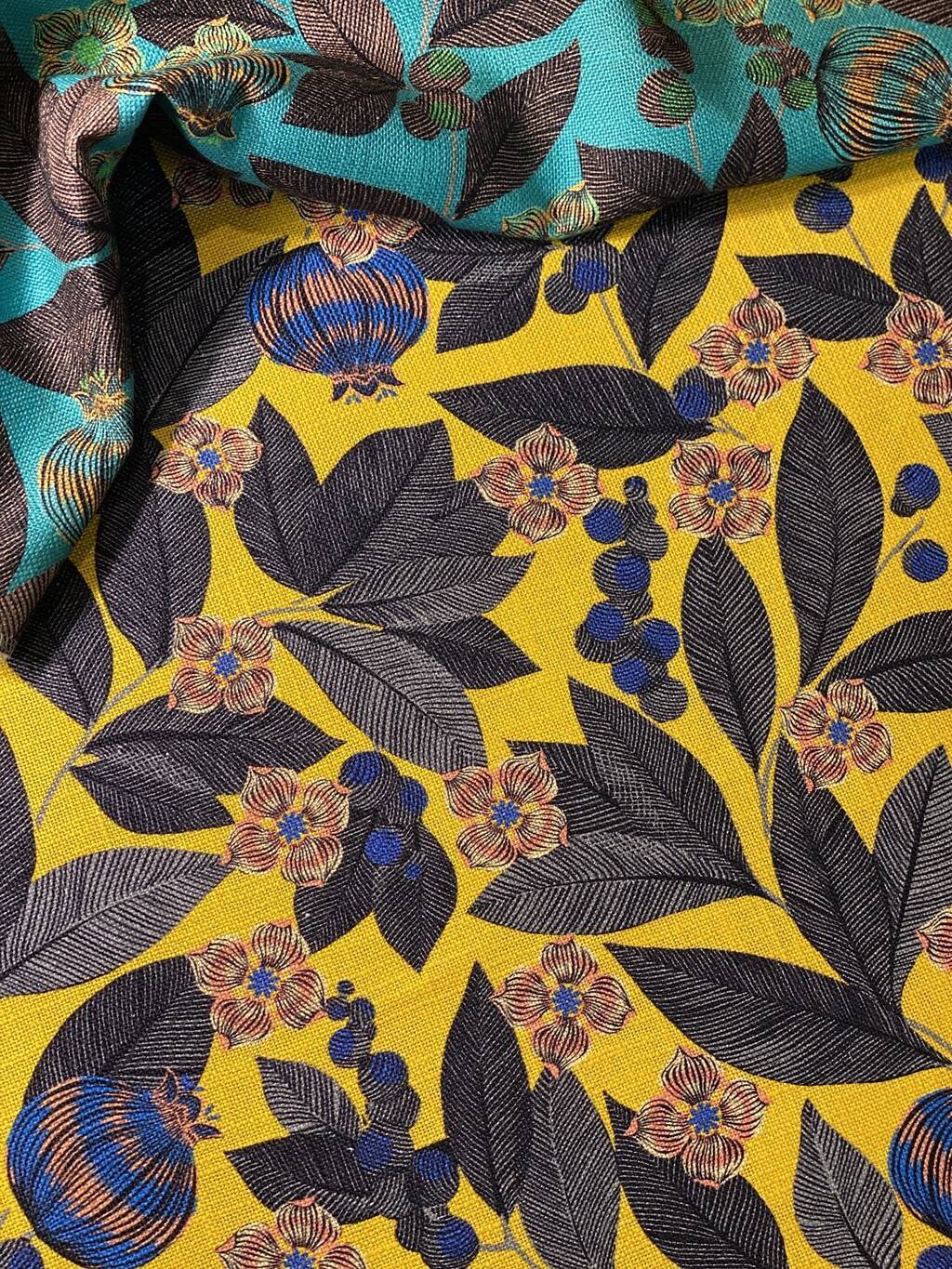 Французская ткань Thevenon Fruit du Paradis Лён