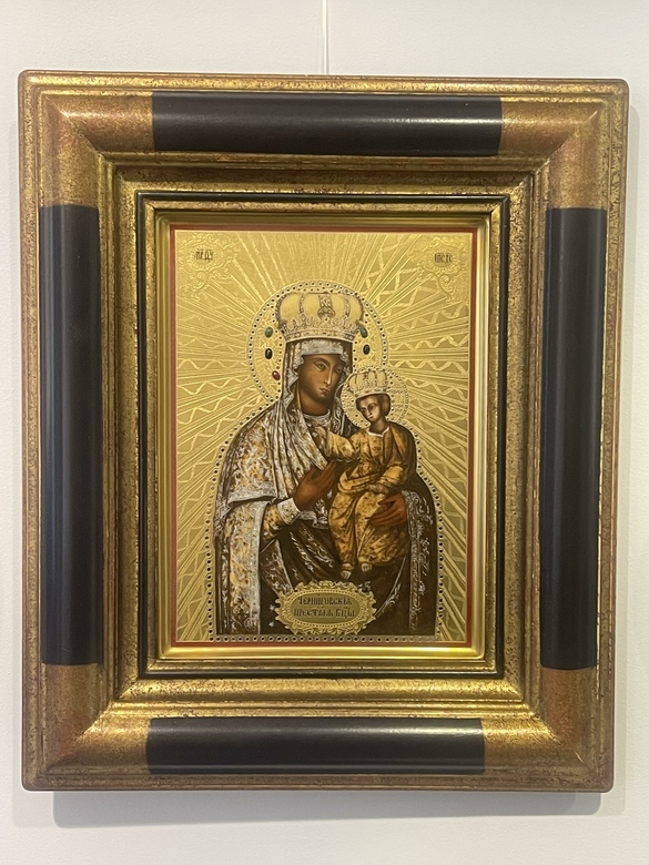 Икона на фарфоре Золотая Богородица Черниговская