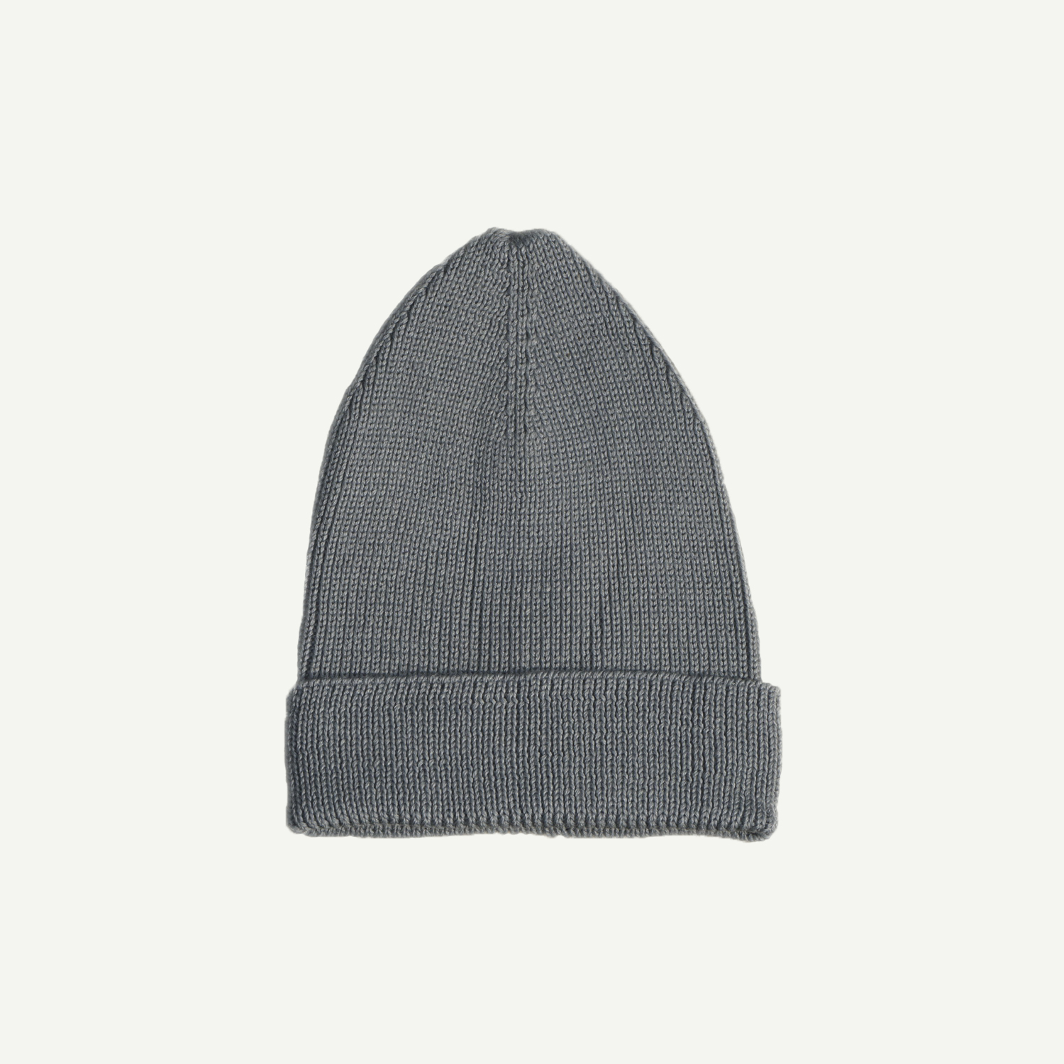 Вязаная шапка с отворотом grey