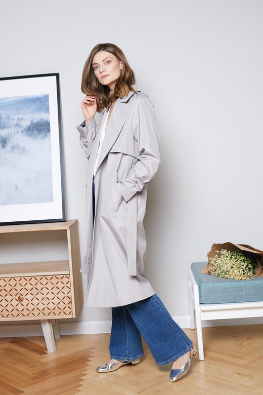 Плащ   Urban style светло-серый  арт. м-432