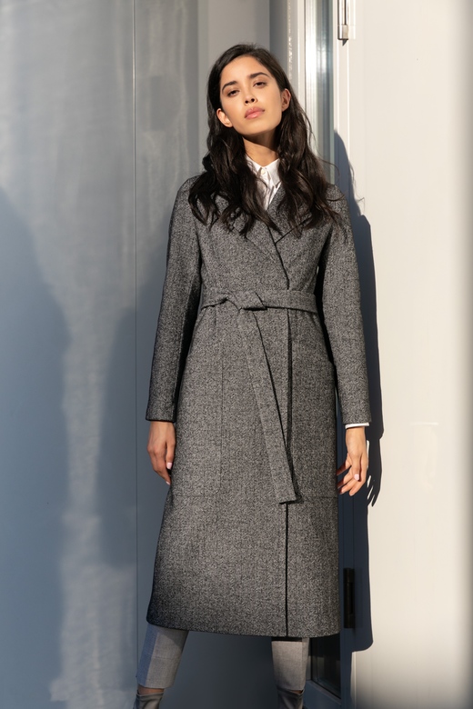 Пальто COAT-ROBE Classic цв. серая ёлочка  арт.м-441