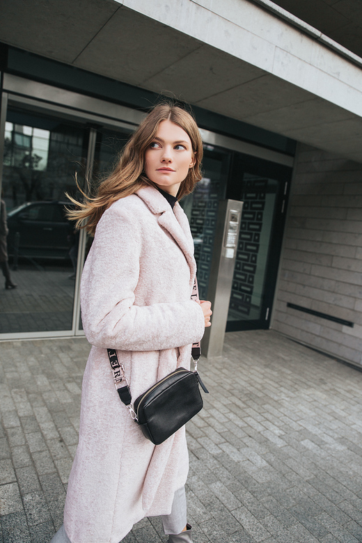 Шуба ЭКО_МЕХ Classic цв. пыльная-роза  арт.м-468