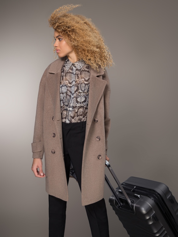 Пальто цв. темно-бежевый арт. м-482