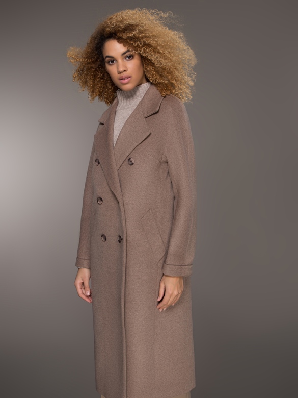 Пальто цв. темно-бежевый арт.м-465