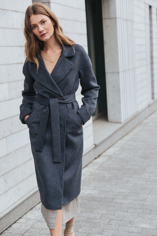 Пальто DIAMOND цв. темно-серый арт.м-418