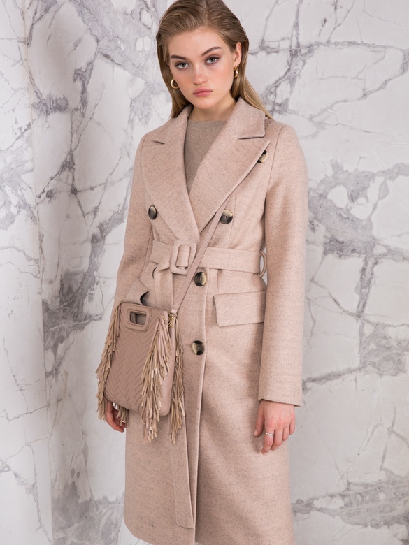 Пальто цв. светло-бежевый арт.м-484
