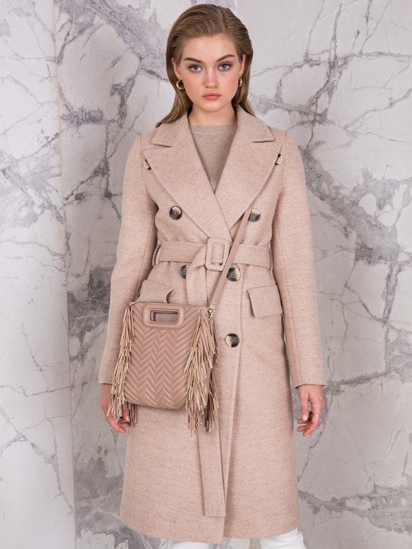 Пальто цв. светло-бежевый арт.м-484