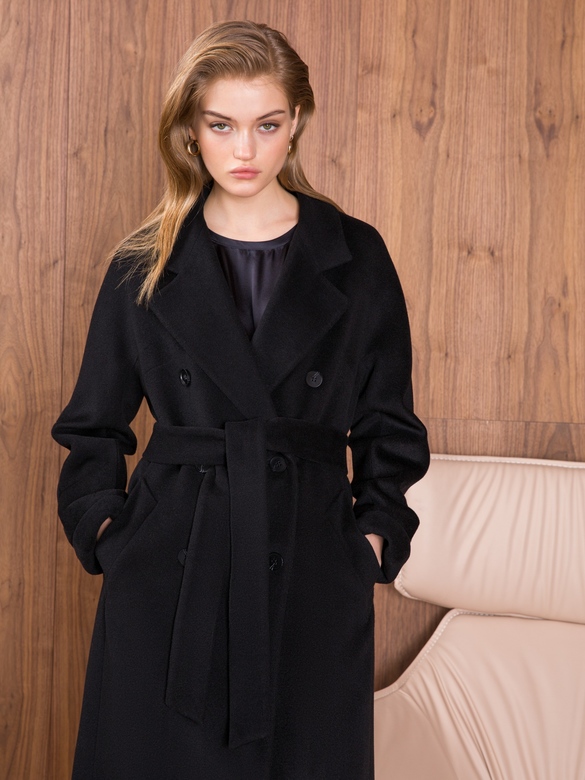 Пальто цв. черный арт.м-465